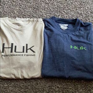 2 HUK fishing shirts